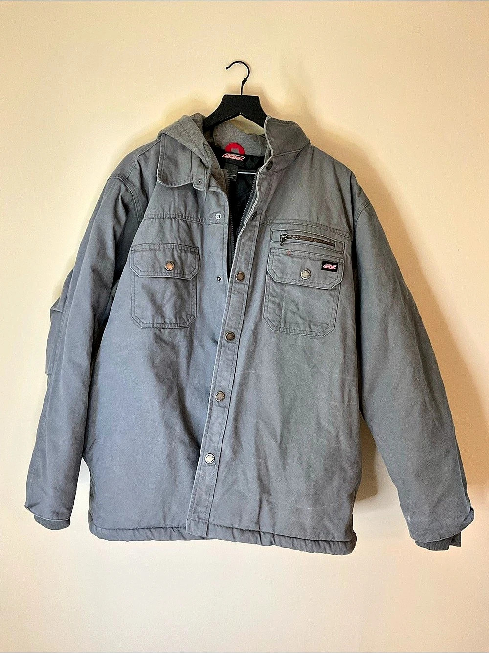 Dickies Genuine Dickies Men's Canvas Hooded Workwear Jacket Gray Hooded Jacket